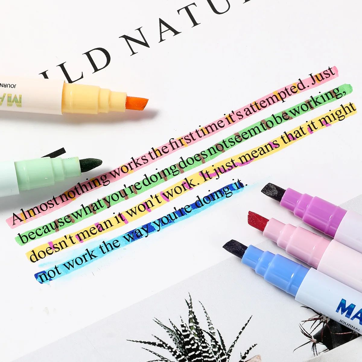 Double-ended Magic Color Chang - огляд і ціна Pastel Highlighter Set Double Ended
