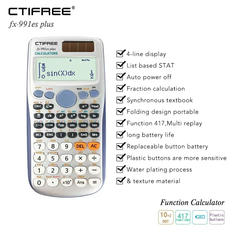 Scientific Calculators Button  - огляд і ціна Scientific Calculator For Secondary School